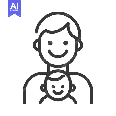 Aset premium populer: A smiling parent holding a small baby against their chest
