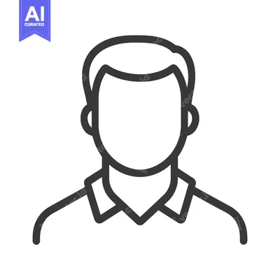 Popular premium asset: Simple outlined illustration depicting the faceless silhouette of a ma