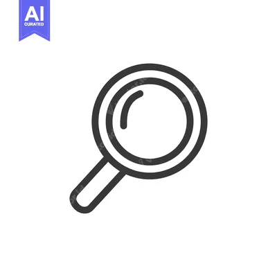 Popular premium asset: Minimalist Magnifying Glass Icon on White Background, Search Symbol