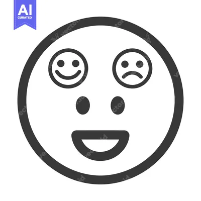 Aset premium populer: A simple emoji face displaying a range of different emotions