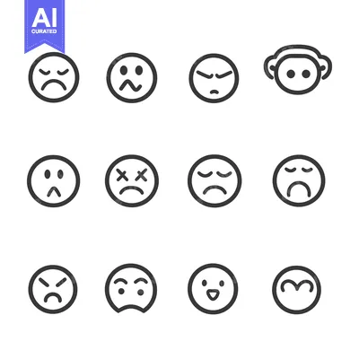 Popular premium asset: Various Emoticon Faces Representing Different Human Emotions Clearly D