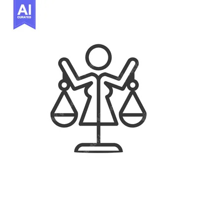 Premium design asset: Female Figure Holding Scales of Justice