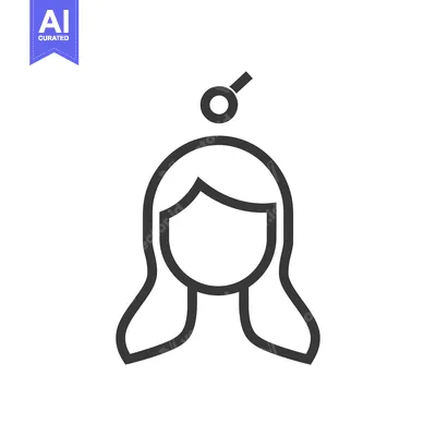 Popular premium asset: A simple graphic illustration of a woman with long flowing hair