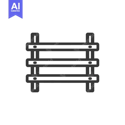 Popular premium asset: Minimalist Wooden Fence Icon: Simple, Clean Line Art Design