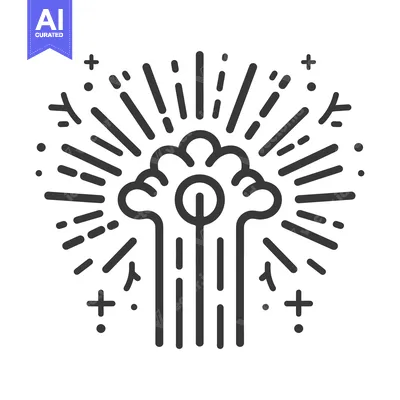 Aset desain premium: An abstract vector illustration of a tree design with radiating lines