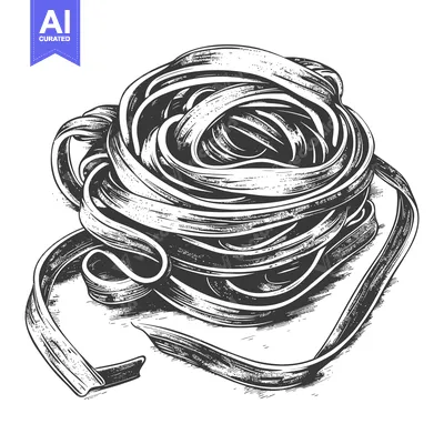 Popular premium asset: A Nest of Black Pasta Ready To Cook