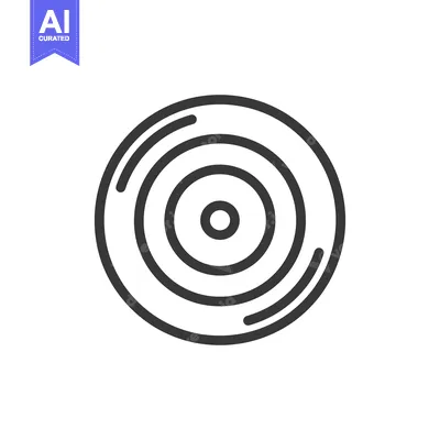 Aset premium populer: Concentric Circles: Minimalist Black Line Art on White Background
