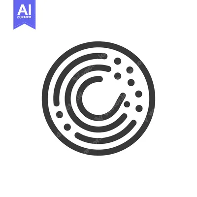 Aset desain premium: Abstract Circular Design with Concentric Arcs and Scattered Dots in Da