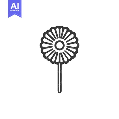 Popular premium asset: Minimalist Line Art: Stylized Flower on Stem, Simple Design