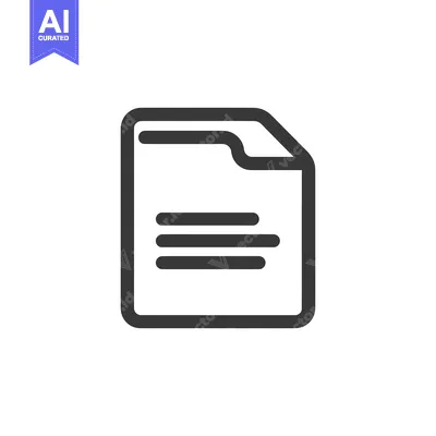 Popular premium asset: Minimalist Document Icon: Rounded Edges, Simple Lines, Dark Gray