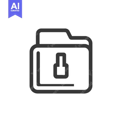 Aset premium populer: Secure Folder Icon: Bold Outline of Protected Data Storage