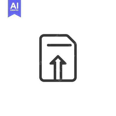 Premium design asset: Minimalist Upload Icon: File with Arrow, Modern Design
