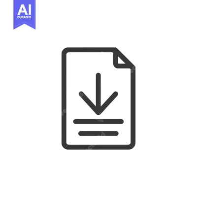 Popular premium asset: Download Icon: Simple, Modern Design with Arrow and Lines on White Bac