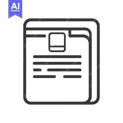 Premium design asset: An illustration of a document with text and a small square image