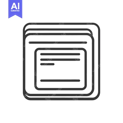 Aset desain premium: A stack of layered documents with text and lines on pages