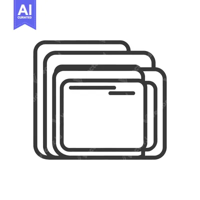 Aset desain premium: A stack of multiple rectangular forms overlapping each other