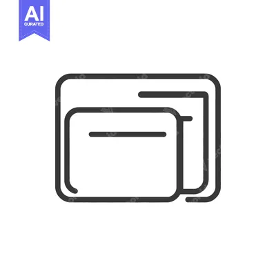 Aset desain premium: Stacked simple rectangular shapes showing overlapping and different di