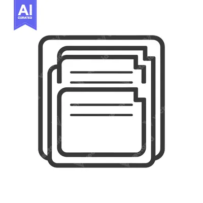 Premium design asset: A graphic icon depicting documents arranged in a stack formation