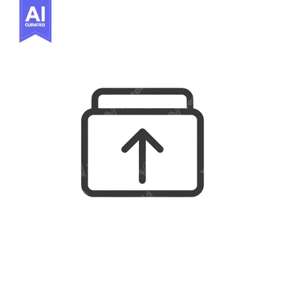 Aset premium populer: Upload Icon: Simple, Modern, Minimalist Design with Arrow Up