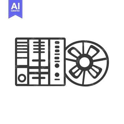 Premium design asset: An illustration of a computer server and its cooling fan
