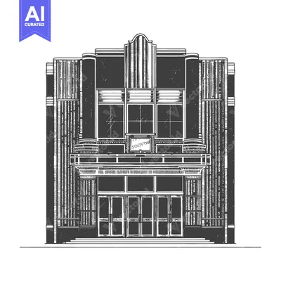 Premium design asset: Art Deco Style Building Facade Design
