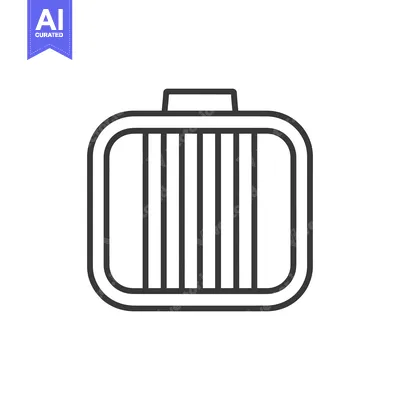 Aset premium populer: Minimalist Suitcase Icon: Clean Lines, Travel Symbolism, Modern Design