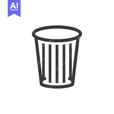 Popular premium asset: Minimalist Trash Can Icon: Bold Outline, Clean Design, Waste Managemen