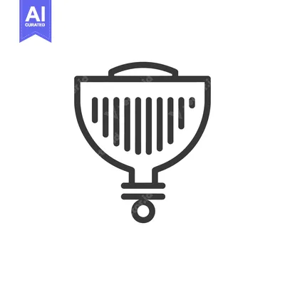 Aset premium populer: Minimalist Vector Icon of a Trash Can with Vertical Lines and Lid