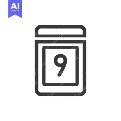 Aset desain premium: Filter 9 Plus Icon Line Art Icon  3821