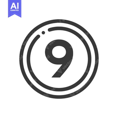 Aset desain premium: Filter 9 Plus Icon Line Art Icon  3822