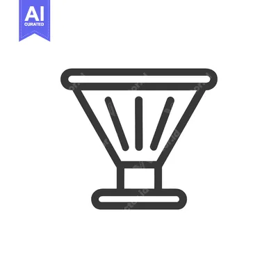 Aset desain premium: Minimalist Icon of a Modern Stage Light Fixture