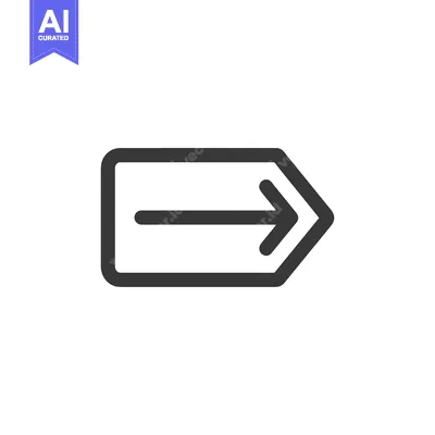 Aset premium populer: Bold Arrow Icon: Simple, Modern Design on White Background