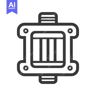 Aset premium populer: Stylized Icon of a Vintage Lantern with Bold Outline and Geometric Det