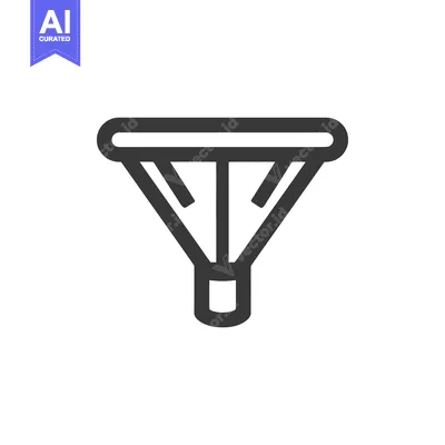 Aset premium populer: Minimalist Funnel Icon: Simple, Bold, and Modern Design Element