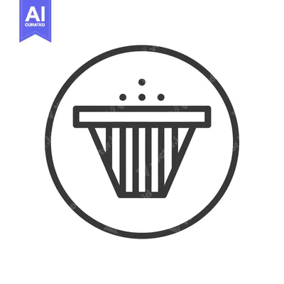 Popular premium asset: Minimalist Coffee Filter Icon in Circle, Dark Gray Outline on White