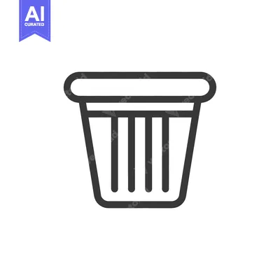 Aset premium populer: Minimalist Trash Can Icon: Clean, Simple, and Modern Design