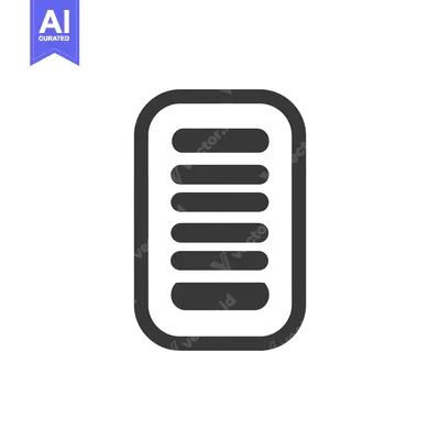 Premium design asset: Dark Gray List Icon with Rounded Edges on White Background