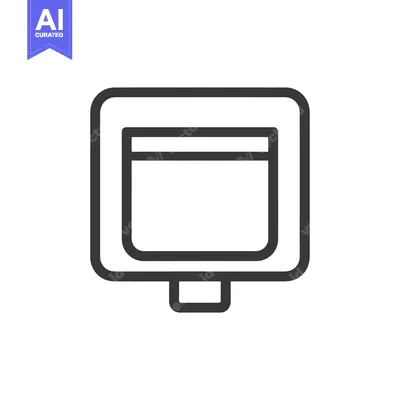 Aset premium populer: Minimalist Oven Icon: Clean Line Art for Kitchen Appliance Symbolism