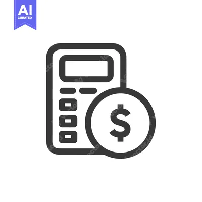 Popular premium asset: Calculator and Dollar Coin Icon: Financial Calculation Symbol, Black a