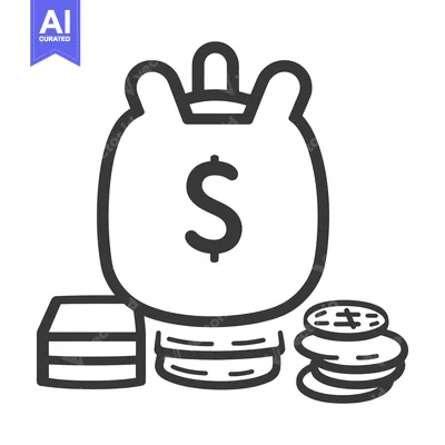 Premium design asset: A money bag and coins representing wealth and finances