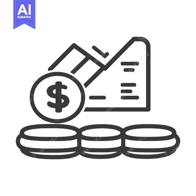 Premium design asset: A graphical depiction of finance and monetary value is shown