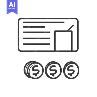 Popular premium asset: A stylized image depicting a check and some coins