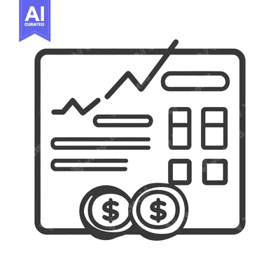 Simple graphic depicting business finance and investment analysis tool