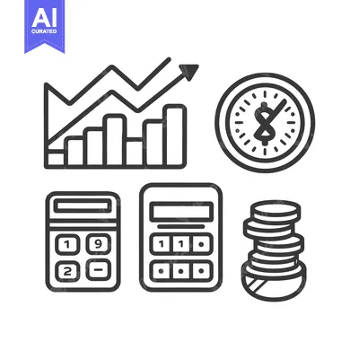 Premium design asset: Financial and Economic Indicators Represented Through Simple Vector Ic