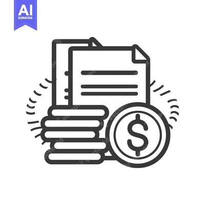 Aset desain premium: Financial documentation and currency symbols representing economic tra