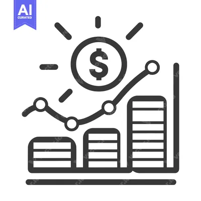 Aset premium populer: Financial Growth Represented by a Line Graph with Dollar Coin Symbol a