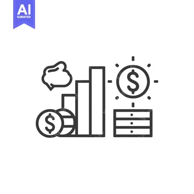 Aset premium populer: Financial Growth with a Dollar Sign Surrounded by Rays and a Bar Chart