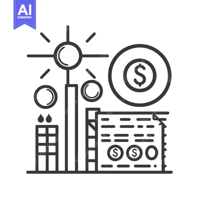 Aset premium populer: Financial Growth with a Dollar Symbol and Cityscape