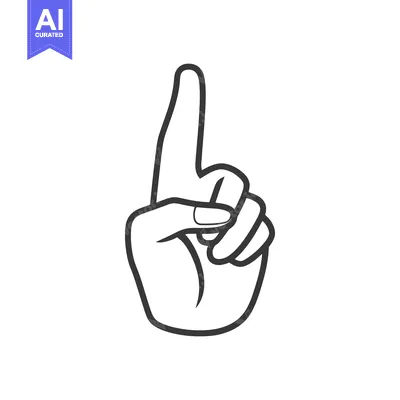 Popular premium asset: A hand pointing upwards with the index finger extended in a gesture