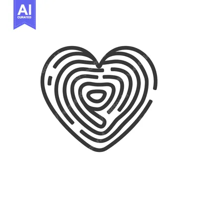 Popular premium asset: Fingerprint Heart Shape Design